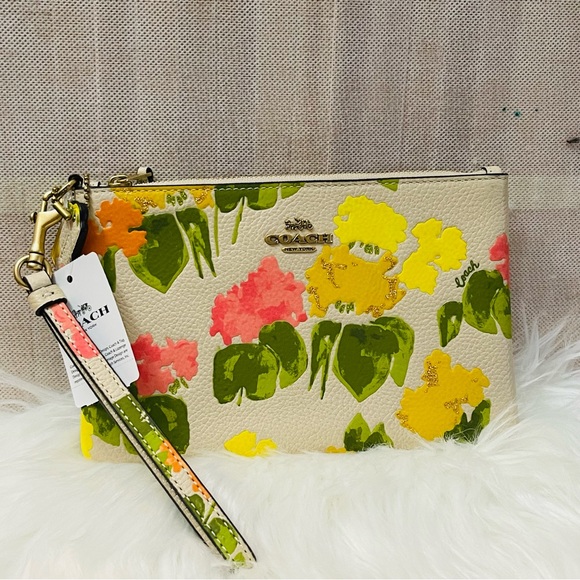 Coach Small Wristlet with Floral Print - Picture 11 of 12